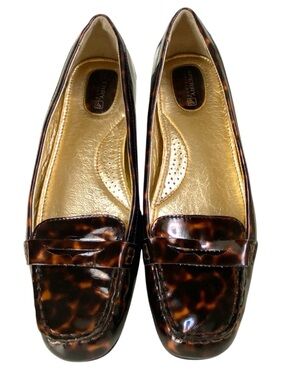 Sperry Wellfleet Tortoiseshell Patent Loafers Size 10M